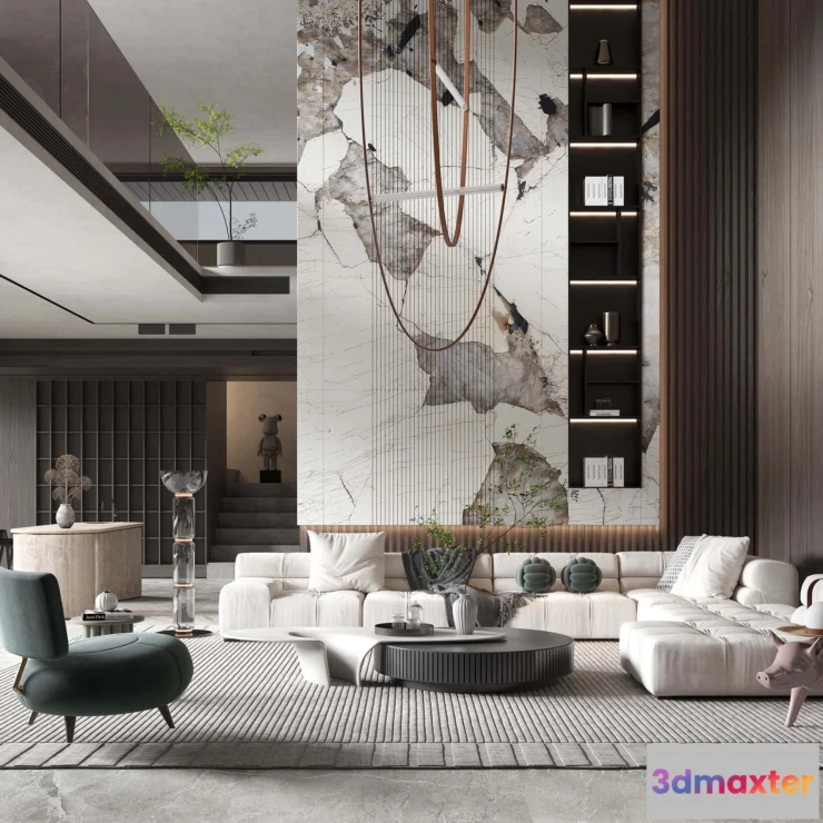 1164416 - LIVING ROOM - MODERN STYLE - 3D SCENE - 121