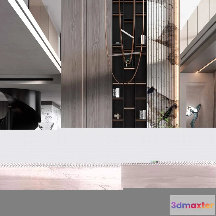 1164424 - LIVING ROOM - MODERN STYLE - 3D SCENE - 125