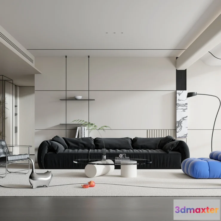 1164436 - LIVING ROOM - MODERN STYLE - 3D SCENE - 131