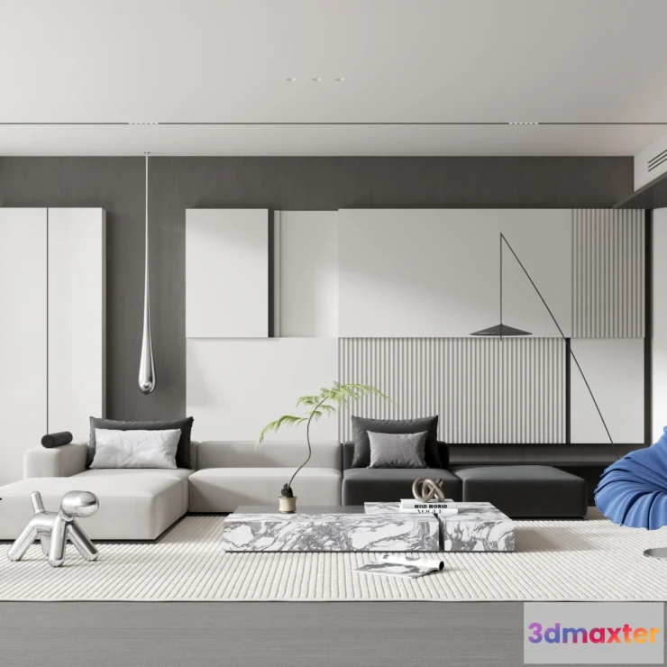 1164456 - LIVING ROOM - MODERN STYLE - 3D SCENE - 141