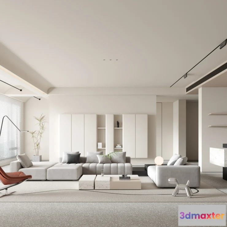 1164458 - LIVING ROOM - MODERN STYLE - 3D SCENE - 142