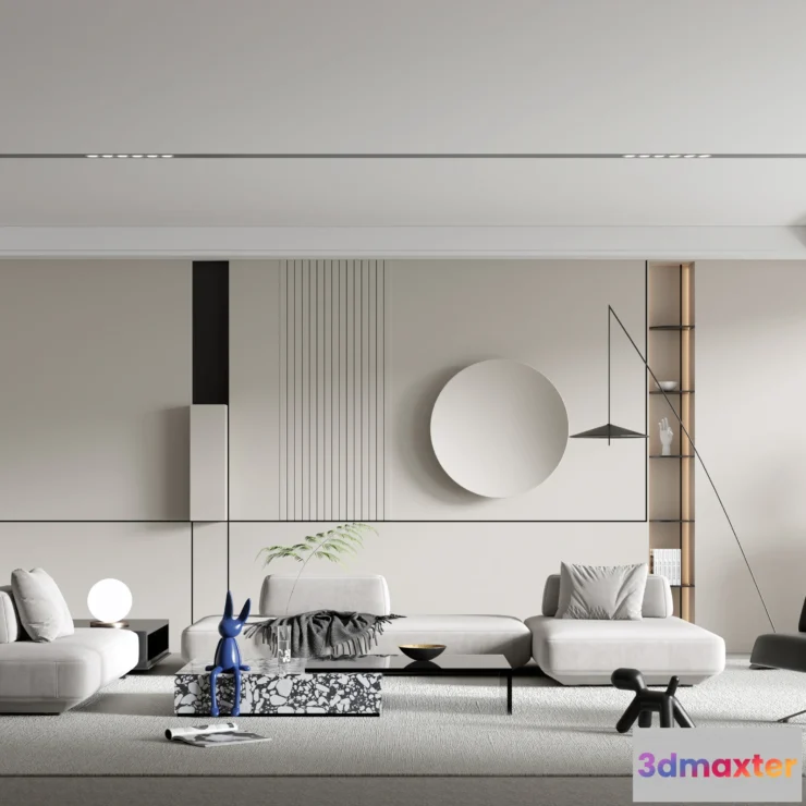 1164460 - LIVING ROOM - MODERN STYLE - 3D SCENE - 143