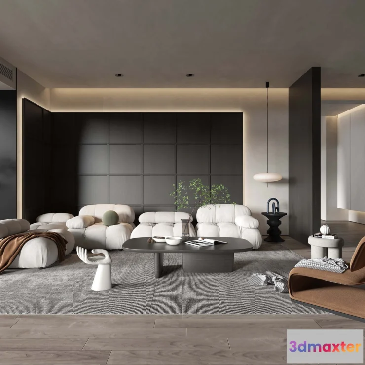 1164524 - LIVING ROOM - MODERN STYLE - 3D SCENE - 175