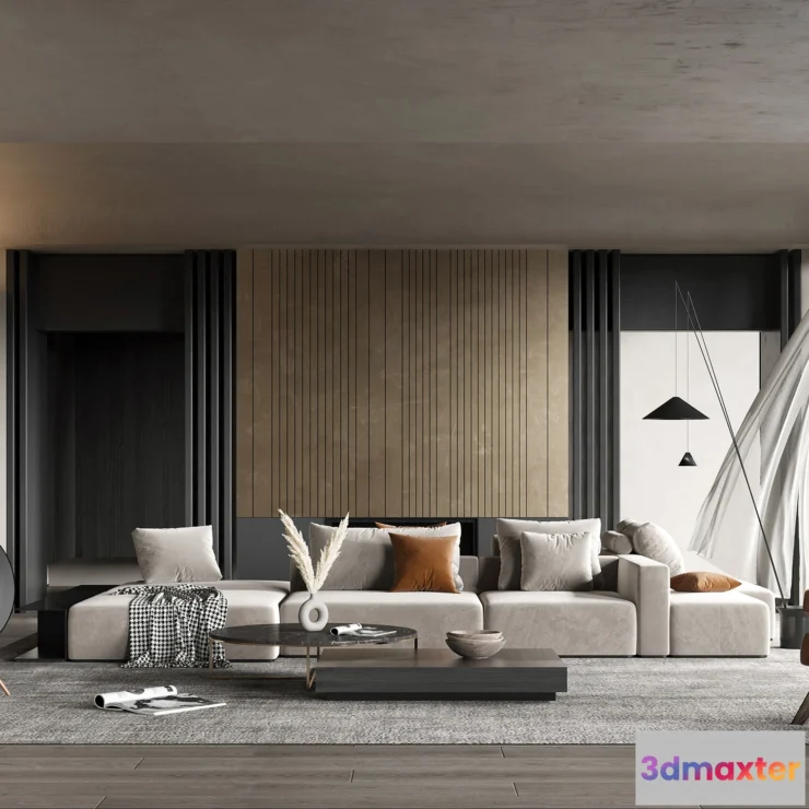 1164526 - LIVING ROOM - MODERN STYLE - 3D SCENE - 176