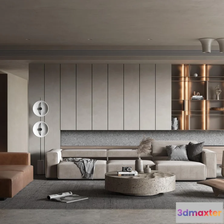 1164546 - LIVING ROOM - MODERN STYLE - 3D SCENE - 186