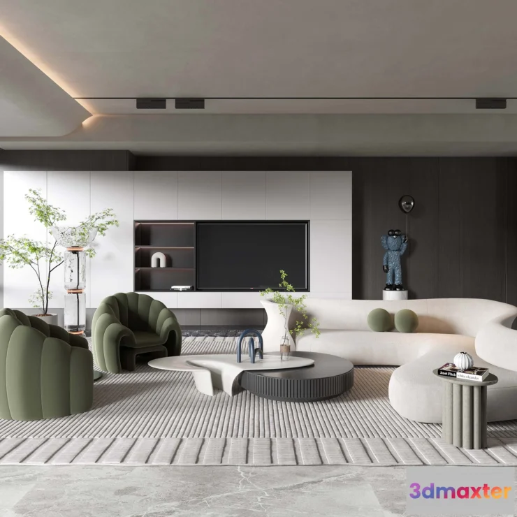 1164562 - LIVING ROOM - MODERN STYLE - 3D SCENE - 194