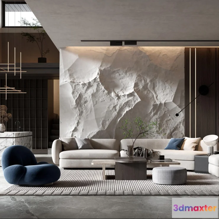 1164568 - LIVING ROOM - MODERN STYLE - 3D SCENE - 197