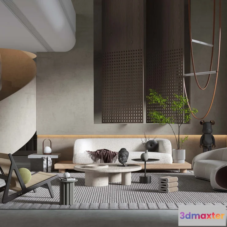 1164574 - LIVING ROOM - MODERN STYLE - 3D SCENE - 200