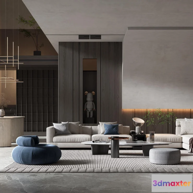 1164576 - LIVING ROOM - MODERN STYLE - 3D SCENE - 201