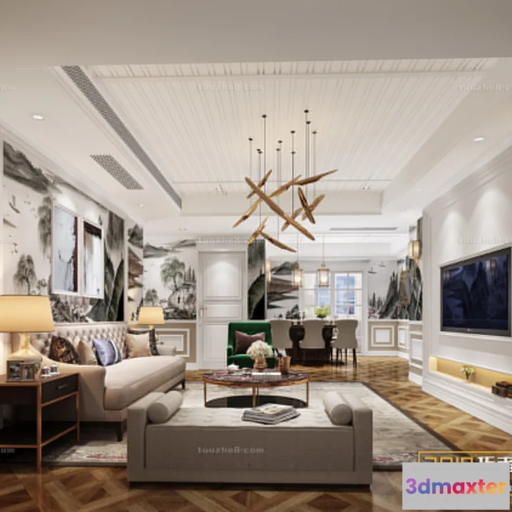 1210474 - Extension Interior - LINGVING ROOM - AMERICAN STYLES - 017