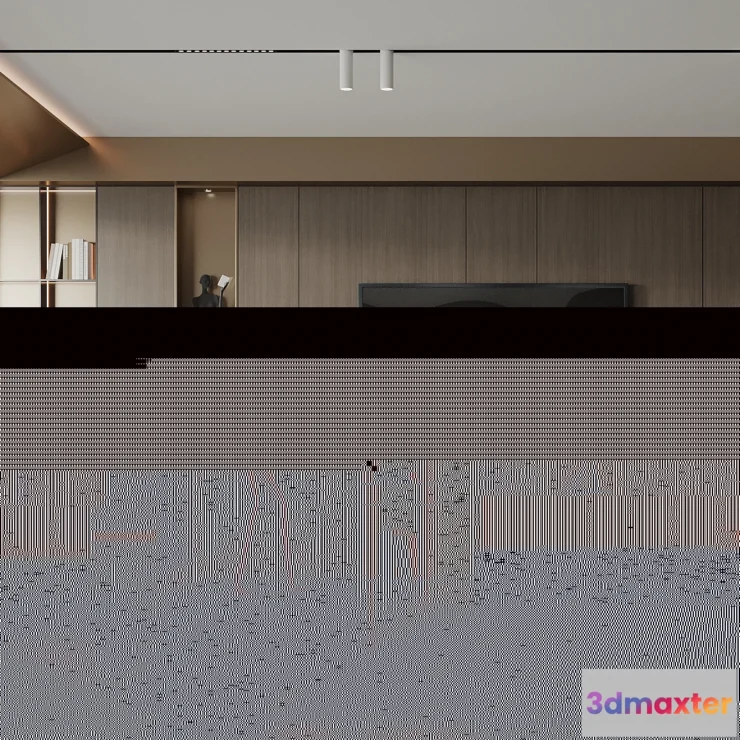 1223508 - LIVING ROOM - MODERN STYLE - 3D SCENE - 007