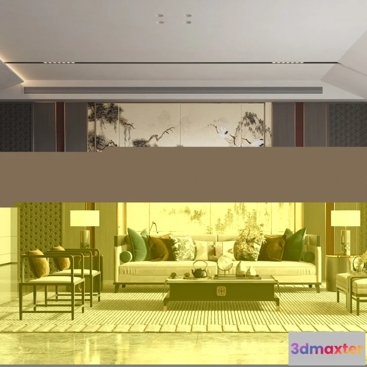 1223558 - LIVING ROOM - MODERN STYLE - 3D SCENE - 032