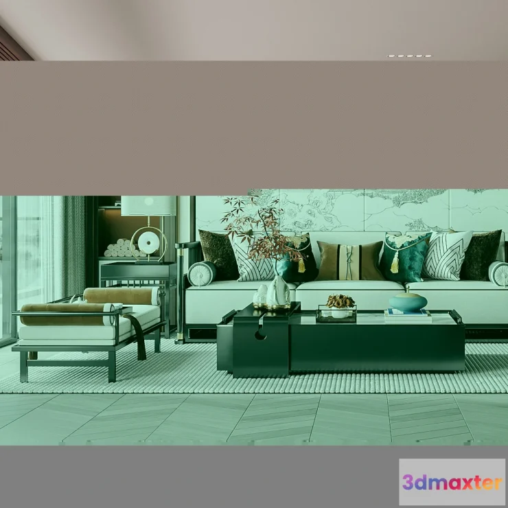 1223564 - LIVING ROOM - MODERN STYLE - 3D SCENE - 035