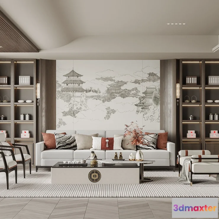 1223566 - LIVING ROOM - MODERN STYLE - 3D SCENE - 036