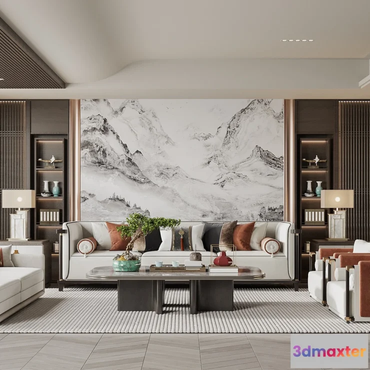 1223570 - LIVING ROOM - MODERN STYLE - 3D SCENE - 038