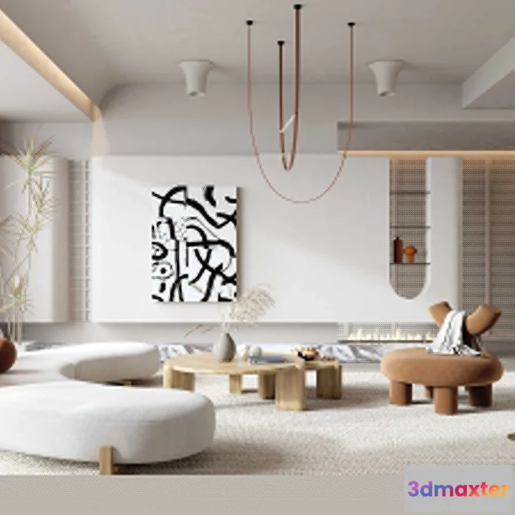 1223574 - LIVING ROOM - MODERN STYLE - 3D SCENE - 040