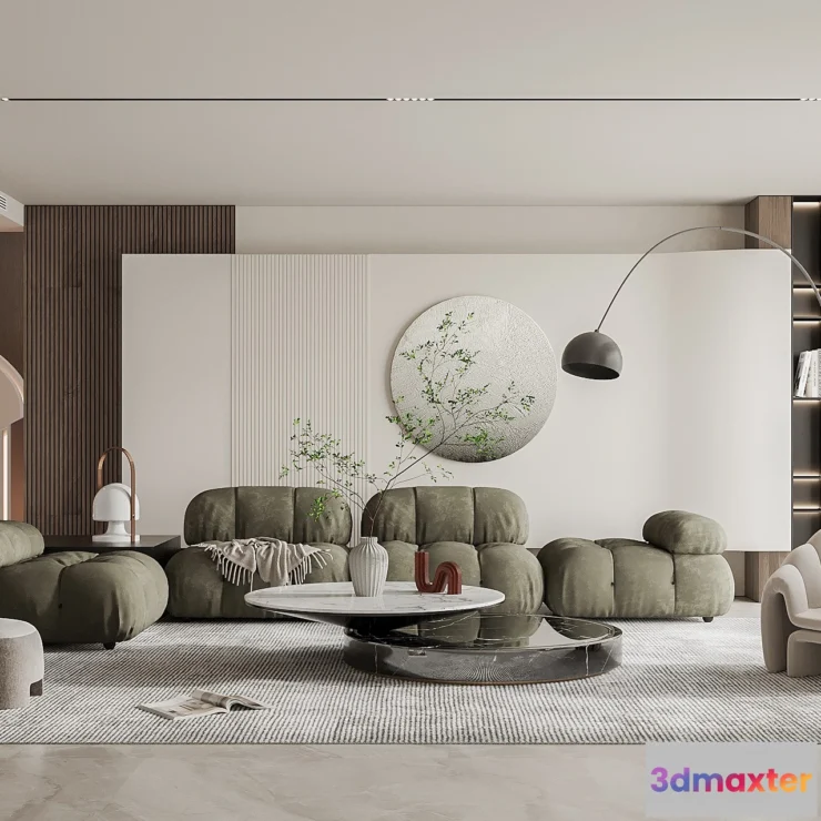 1223584 - LIVING ROOM - MODERN STYLE - 3D SCENE - 045