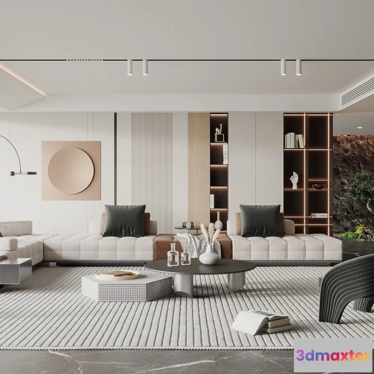 1223588 - LIVING ROOM - MODERN STYLE - 3D SCENE - 047