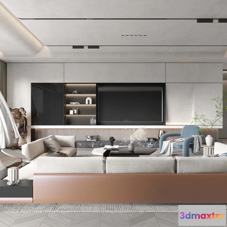 1223610 - LIVING ROOM - MODERN STYLE - 3D SCENE - 058