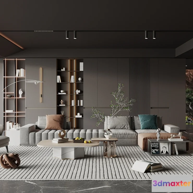 1223646 - LIVING ROOM - MODERN STYLE - 3D SCENE - 076