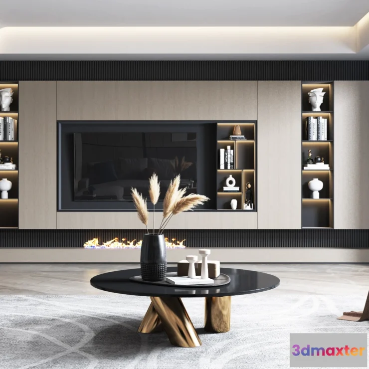 1223654 - LIVING ROOM - MODERN STYLE - 3D SCENE - 080