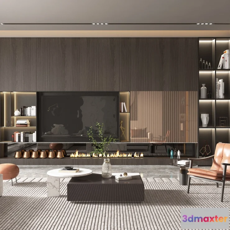 1223658 - LIVING ROOM - MODERN STYLE - 3D SCENE - 082