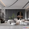 1223684 - LIVING ROOM - MODERN STYLE - 3D SCENE - 095