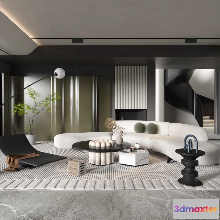 1223688 - LIVING ROOM - MODERN STYLE - 3D SCENE - 097