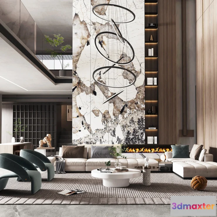 1223702 - LIVING ROOM - MODERN STYLE - 3D SCENE - 104
