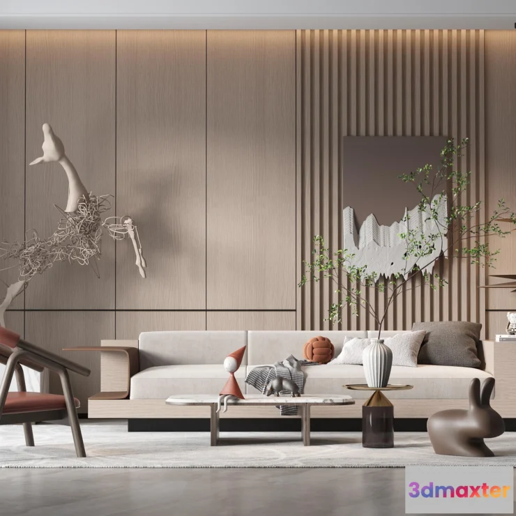 1223716 - LIVING ROOM - MODERN STYLE - 3D SCENE - 111
