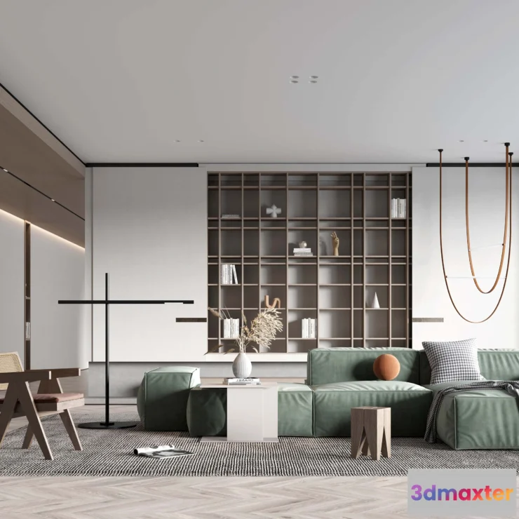 1223718 - LIVING ROOM - MODERN STYLE - 3D SCENE - 112