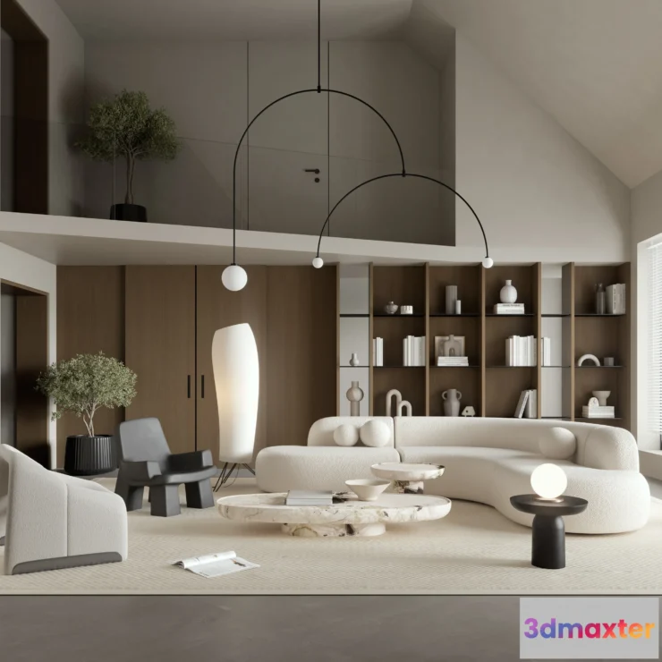 1223726 - LIVING ROOM - MODERN STYLE - 3D SCENE - 116
