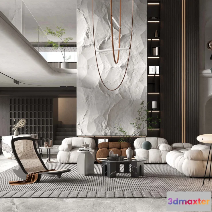 1223732 - LIVING ROOM - MODERN STYLE - 3D SCENE - 119