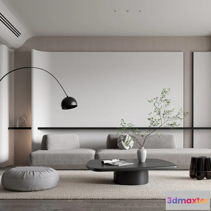 1223748 - LIVING ROOM - MODERN STYLE - 3D SCENE - 127