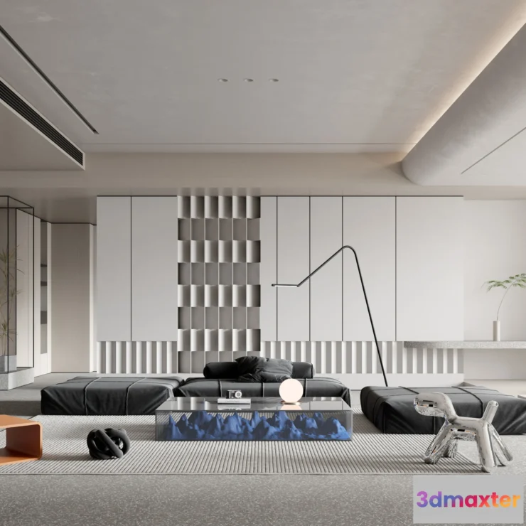 1223754 - LIVING ROOM - MODERN STYLE - 3D SCENE - 130