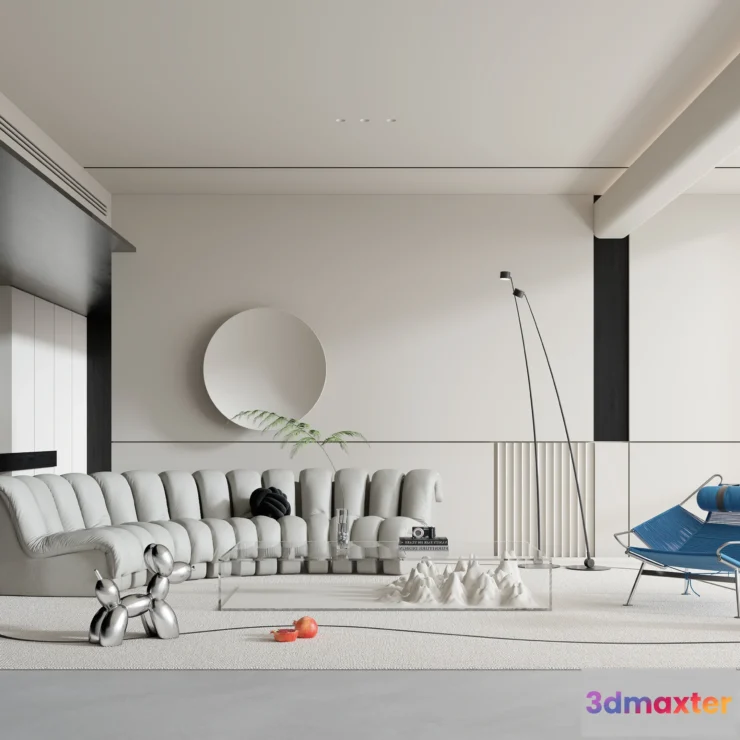 1223762 - LIVING ROOM - MODERN STYLE - 3D SCENE - 134