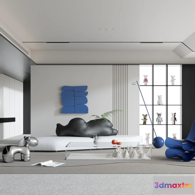 1223764 - LIVING ROOM - MODERN STYLE - 3D SCENE - 135