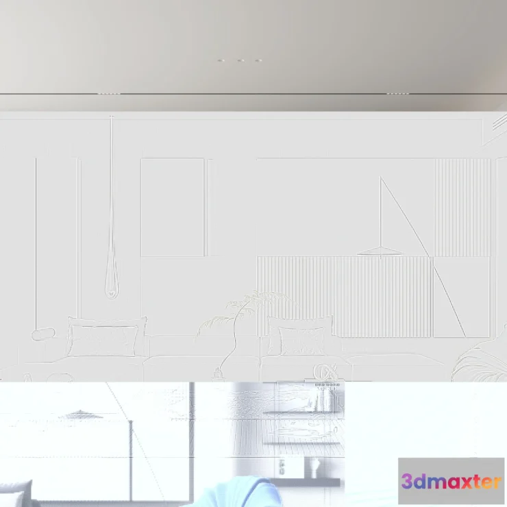 1223776 - LIVING ROOM - MODERN STYLE - 3D SCENE - 141