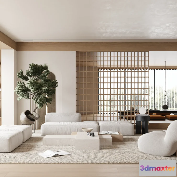 1223786 - LIVING ROOM - MODERN STYLE - 3D SCENE - 146