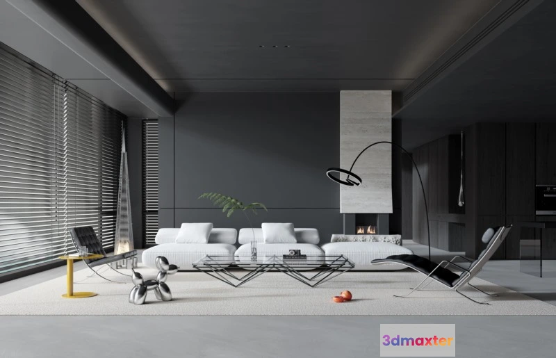 1223806 - LIVING ROOM - MODERN STYLE - 3D SCENE - 156