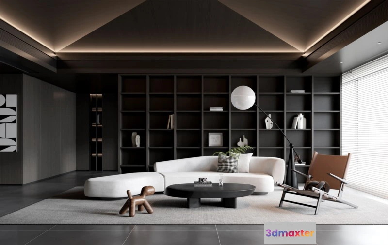 1223822 - LIVING ROOM - MODERN STYLE - 3D SCENE - 164