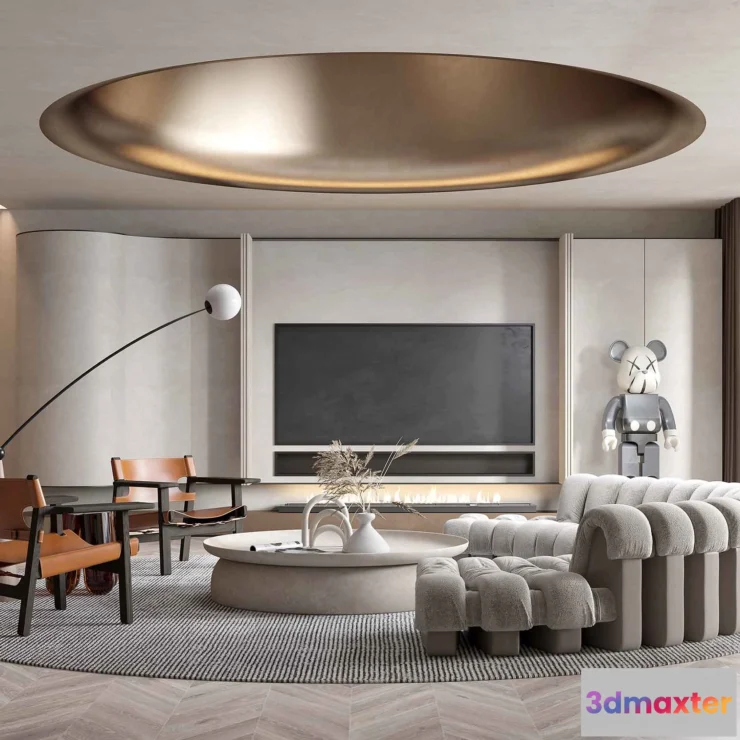 1223832 - LIVING ROOM - MODERN STYLE - 3D SCENE - 169