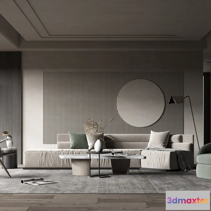 1223836 - LIVING ROOM - MODERN STYLE - 3D SCENE - 171