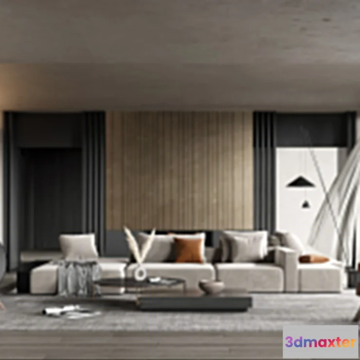 1223846 - LIVING ROOM - MODERN STYLE - 3D SCENE - 176