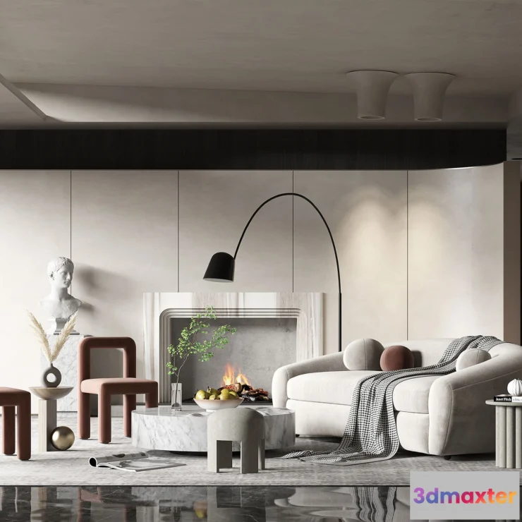 1223858 - LIVING ROOM - MODERN STYLE - 3D SCENE - 182