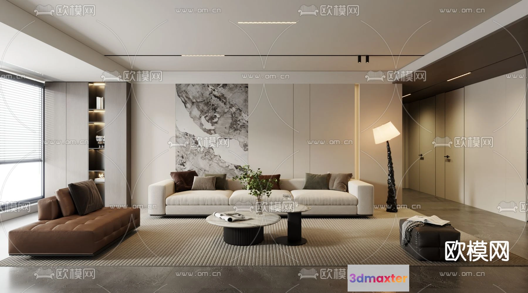 1241542 - LIVING ROOM - MODERN STYLE - VRAY CORONA - 3D MODEL - 1895