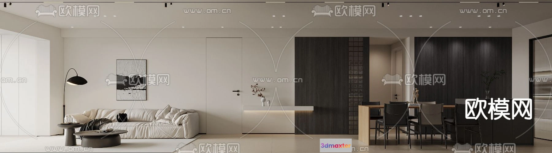 1241582 - LIVING ROOM - MODERN STYLE - CORONA - 3D MODEL - 1915