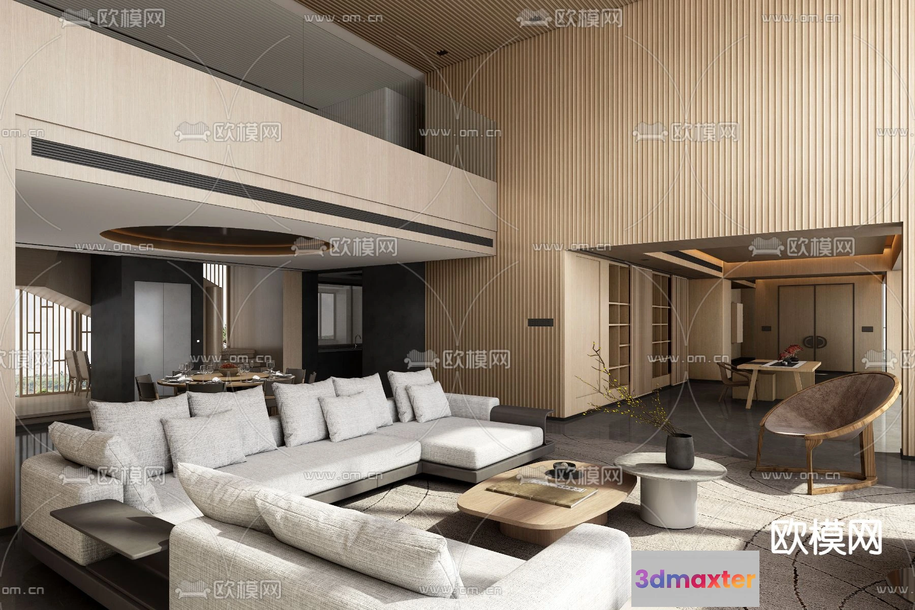 1241606 - LIVING ROOM - MODERN STYLE - VRAY CORONA - 3D MODEL - 1927