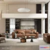 1241802 - LIVING ROOM - MODERN STYLE - VRAY  CORONA - 3D MODEL - 2025