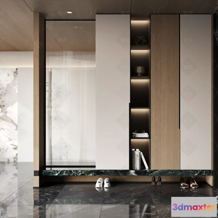 1358189 - Shoe Cabinet and Racks - 3D Models for Interior - 133 3D Max